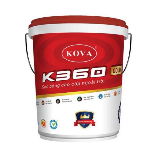 Sơn bóng ngoại thất KOVA K360-GOLD (20Kg) sơn phủ cao cấp ngoài trời