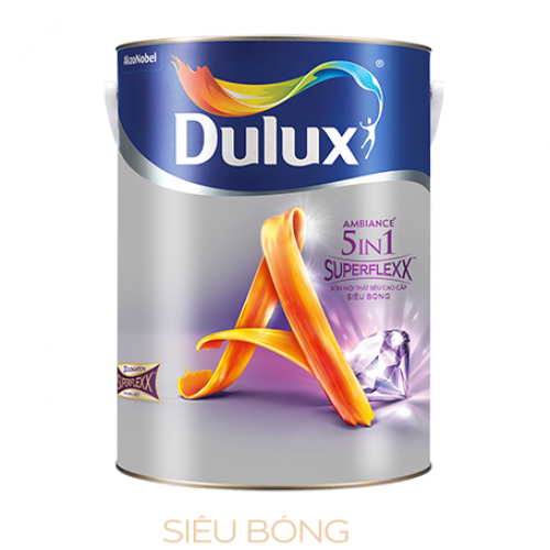 Z611B -DULUX AMBIANCE 5IN1 SUPERFLEXX SIÊU BÓNG, SIÊU CAO CẤP MÀU (5L)